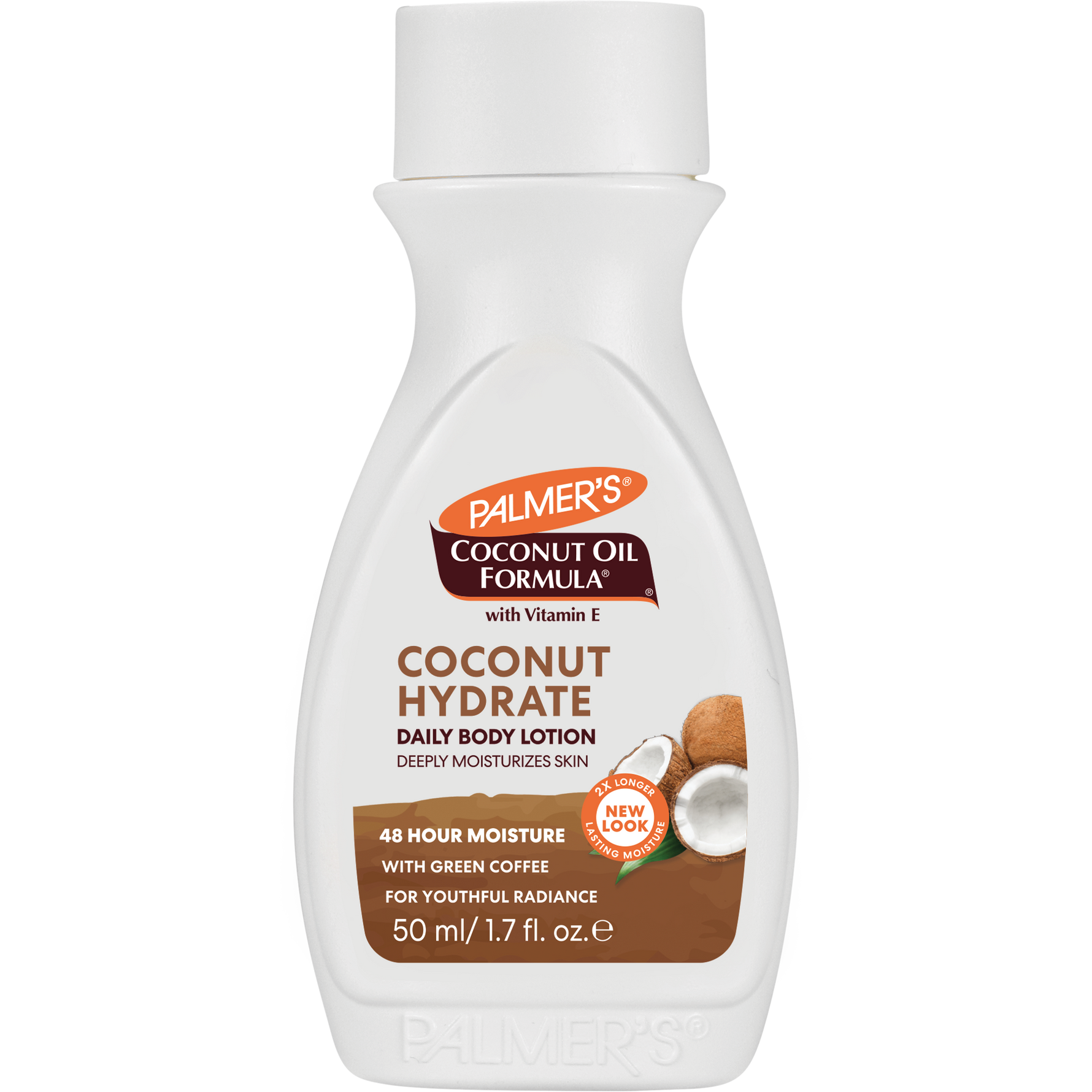 Palmer’s Coconut Hydrate Body Lotion, 50 ml bottle, with coconut graphic.