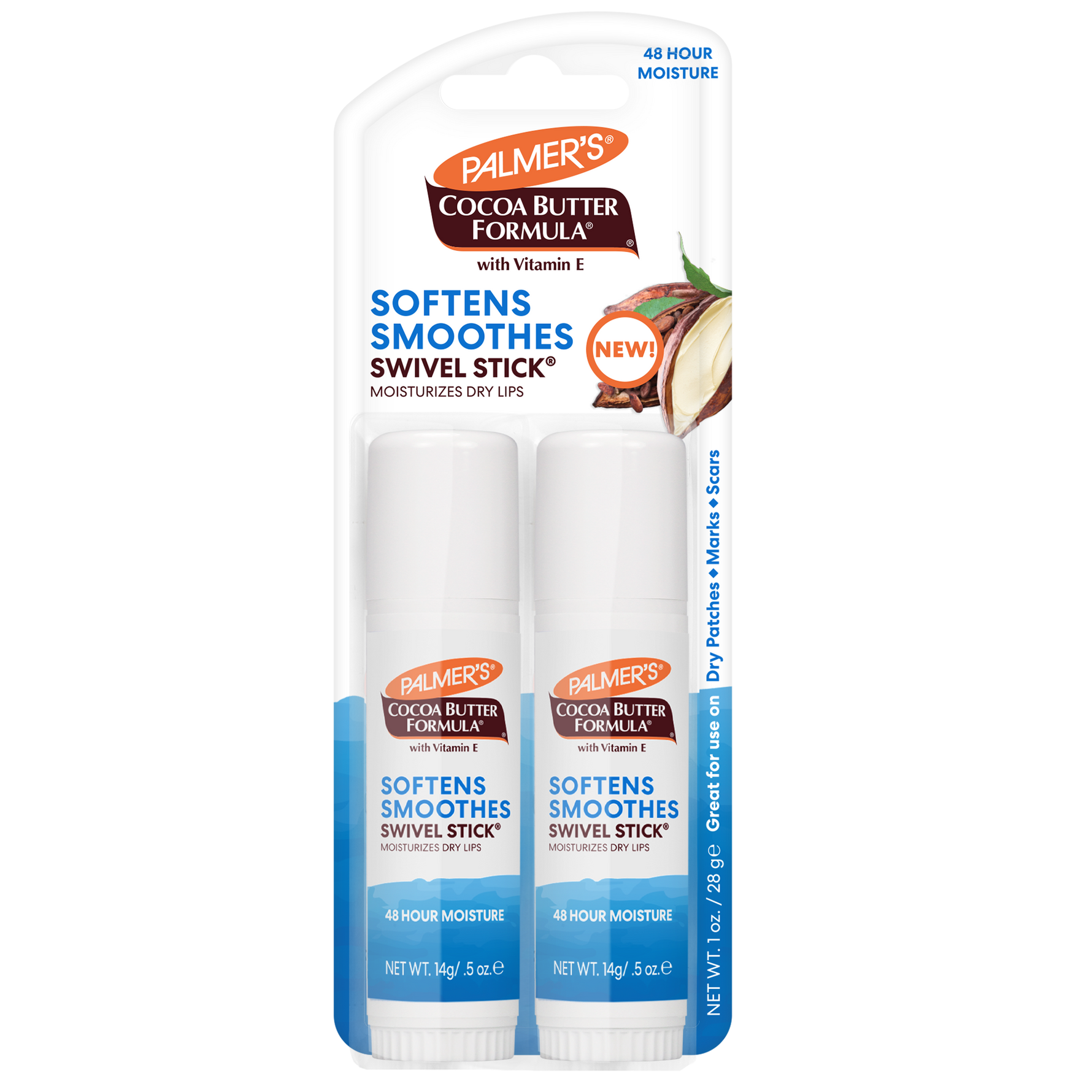 Palmer's Cocoa Butter Swivel Stick lip balm pack.
