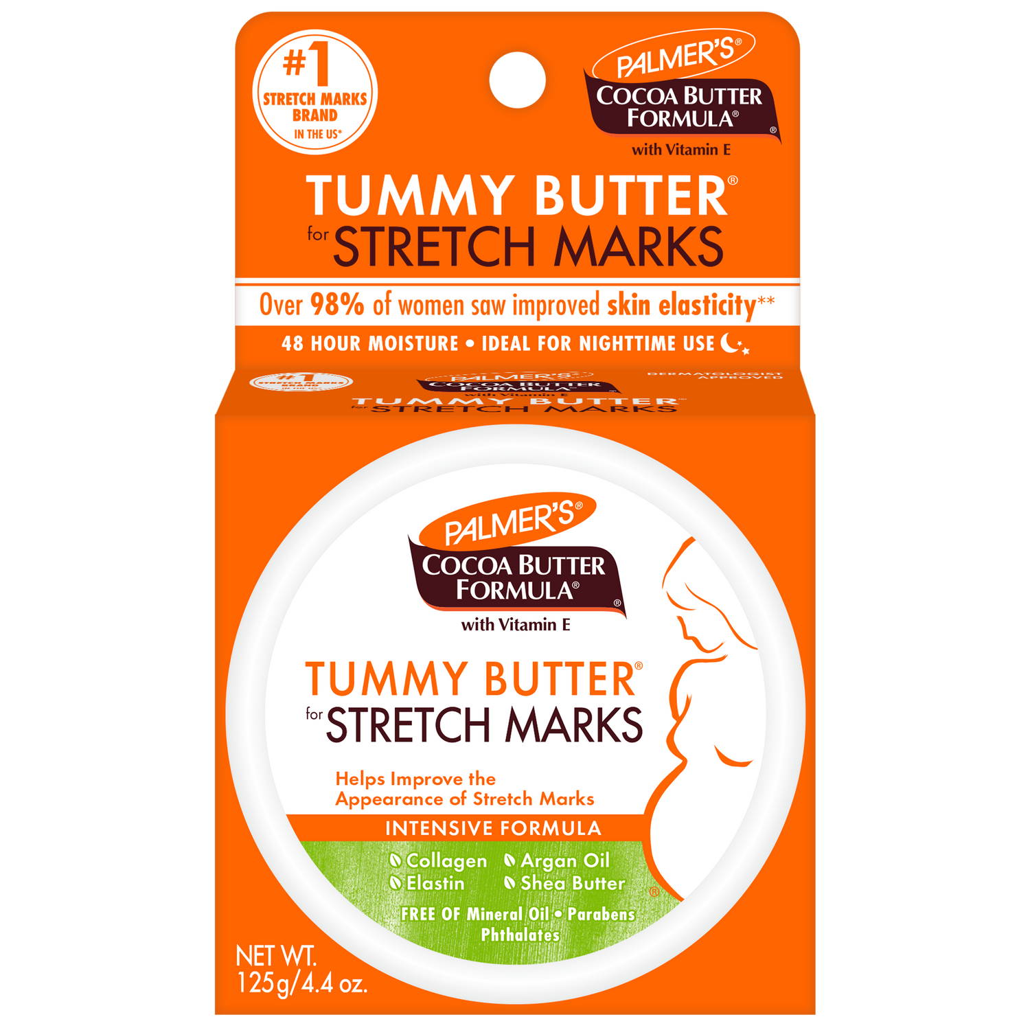 Cocoa Butter Tummy Butter for Pregnancy Stretch Marks packaging.