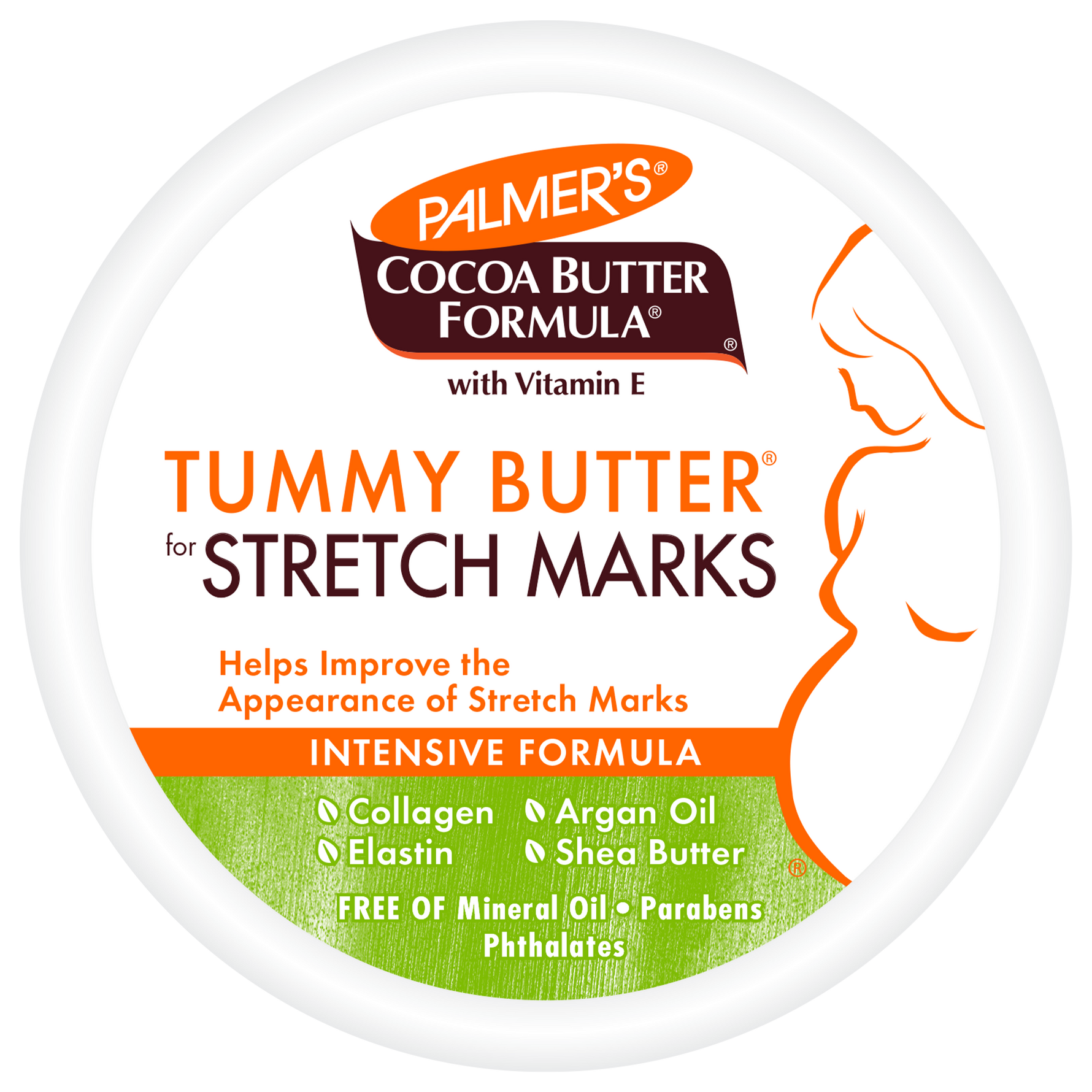 Palmer’s Cocoa Butter Tummy Butter for Pregnancy Stretch Marks container.