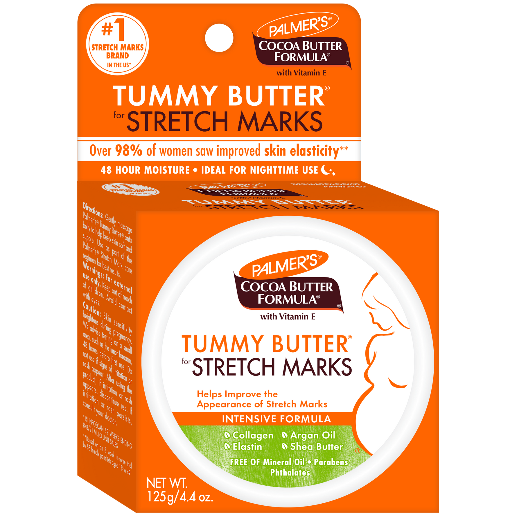 Palmer’s Cocoa Butter Tummy Butter packaging for pregnancy stretch marks.